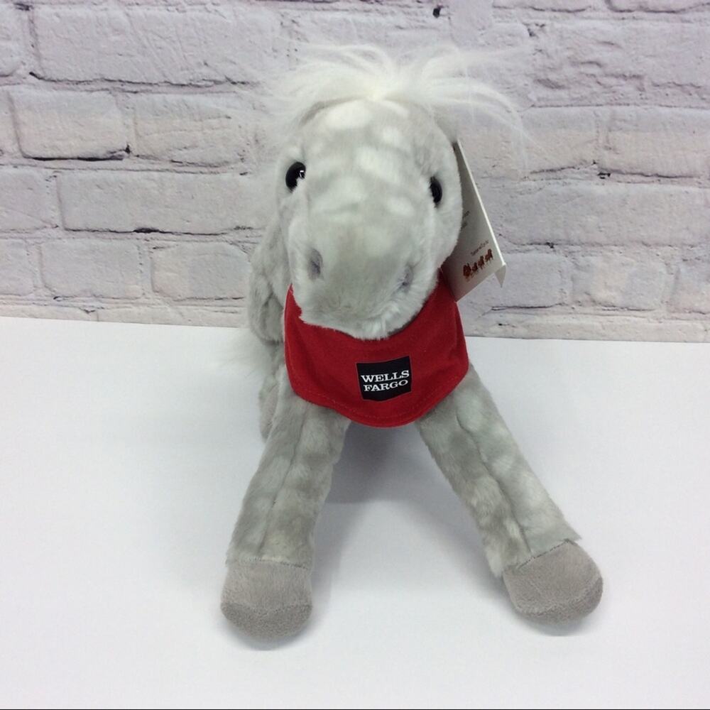 Wells Fargo Legendary 2013 Shamrock Pony Gray Spotted Plush Toy Collectible NWT - Picture 3 of 9